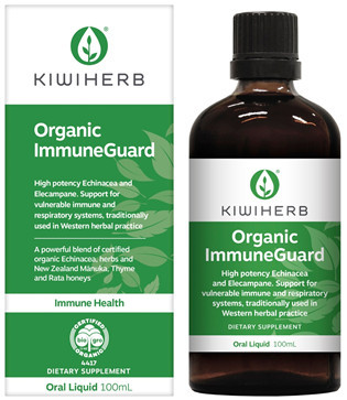 Contains a powerful combination of certified organic Echinacea root, Elecampane, Horse Radish and New Zealand Honeys to provide support for vulnerable immune and respiratory systems