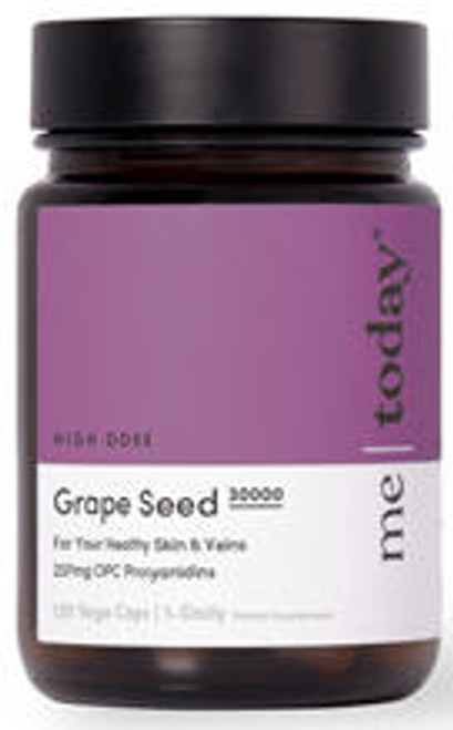 Grape seeds contain oligomeric proanthocyanidins (OPC), an antioxidant that helps reduce free radicals formed in the body. Grape seeds support blood vessel strength and healthy circulation. 