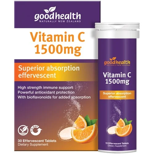 Good Health Vitamin C 1500mg Effervescent Tablets 30