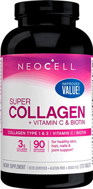 With 19 amino acids, and Vitamin C, an essential antioxidant, Neocell Super Collagen can nourish your skin and hair from the inside out.