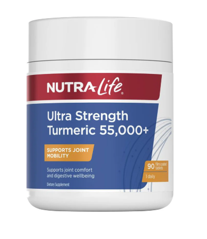 Nutralife Ultra Strength Turmeric supports joint and digestive health for high-need users who require a super-high strength formula with good bioavailability