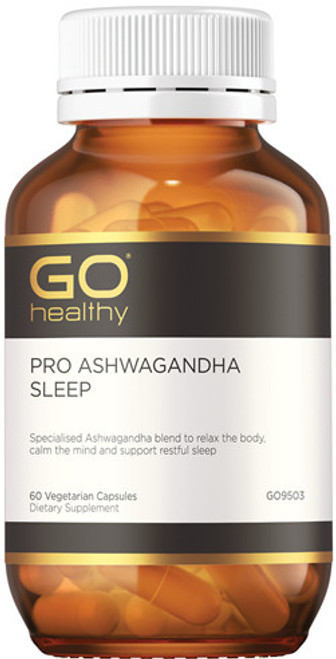 GO Healthy Pro Ashwagandha Sleep is specially formulated with a combination of Ashwagandha, Valerian, Passionflower and Lavender Oil to support calm and sleep