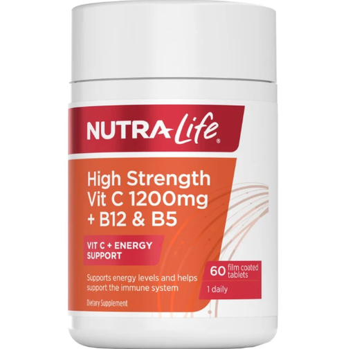 This high strength dose of Vitamin C helps support immune system health while Vitamin B12 & B5 support energy levels and energy production.