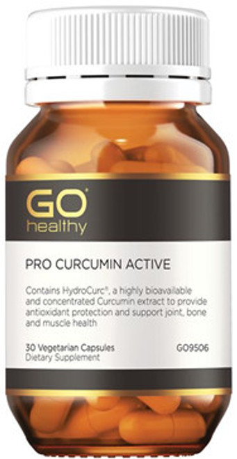 GO Healthy Pro Curcumin contains HydroCurc® a premium quality formula containing a patented Curcumin extract with LipiSperse® dispersion technology to increase bioavailability