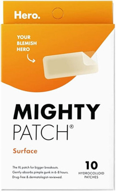 XL patches made of hydrocolloid - a gentle fluid-absorbing gel - that's medical-grade, allergy tested, and great for sensitive skin.