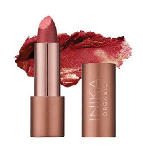 INIKA Organic Lipstick Auburn Ambition - shimmering deep copper with warm undertones