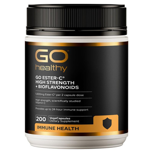 Go Healthy GO Ester-C + Bioflavonoids is a specialised Vitamin C formula containing Ester-C®, an innovative form of Vitamin C which provides up to 24-hour immune support