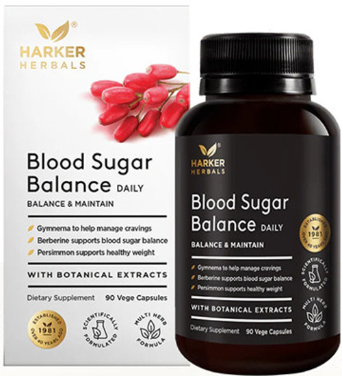 Harker Herbals Blood Sugar Balance combines a synergistic blend of Berberine, Gymnema and Persimmon to help support balanced glucose and metabolic health