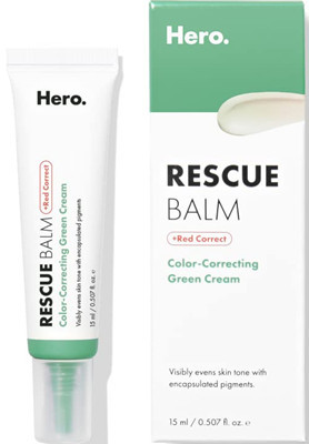 A subtle green tint with hi-tech color-changing pigments that activate as you blend, turning from green to beige in seconds to camouflage redness and leave skin glowing all day long.