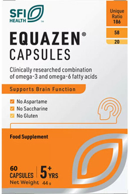 Equazen Eye Q Capsules contain a high EPA Fish Oil formulation which may assist in the maintenance of healthy development of the brain and concentration levels. Equazen Eye Q Capsules contain a high EPA Fish Oil formulation which may assist in the maintenance of healthy development of the brain and concentration levels.
