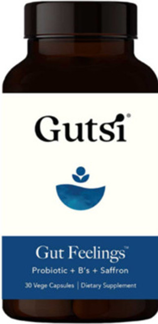Gutsi Gut Feelings features Bifidobacterium longum 1714, a pioneering mood probiotic that fosters a positive mind-body connection.