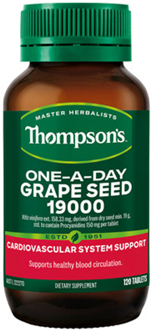 Contains Standardised Grape Seed Extract, Providing 150mg of Active Procyanidin Components (OPCs) per Capsule