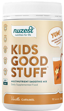 All-in-one nutritional support for Children's growing bodies, made from real fruit and veg, with protein, calcium, probiotics and more