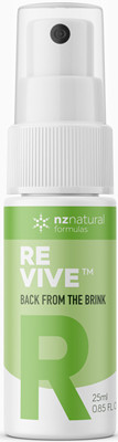 Revive is a natural spray designed to support energy and focus throughout your day.