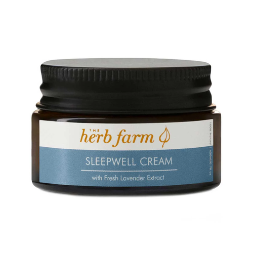 The Herb Farm Sleep Well Cream is a 100% natural cream formulated to help with restlessness, sleeplessness and anxiety.