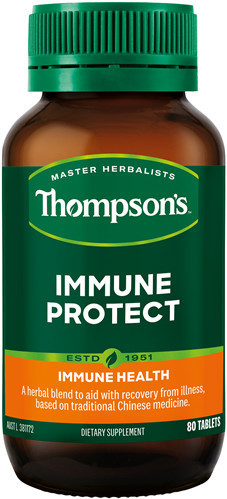 Thompson's Immune Protect contains a combination of herbs based on traditional Chinese medicine to aid with recovery from illness.