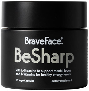 BraveFace BeSharp Capsules have been formulated with high quality ingredients Theanine and B-Vitamins to support a healthy stress response in the body.
