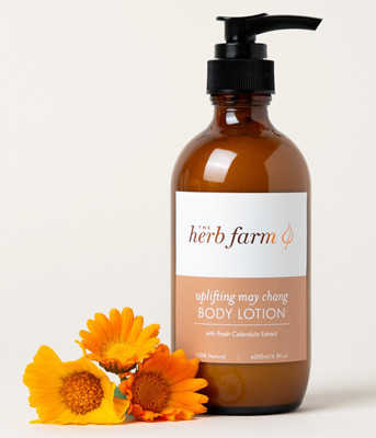 The Herb Farm Uplifting May Chang Body Lotion hydrates, protects and softens your skin, while May Chang Essential Oil uplifts and invigorates your senses