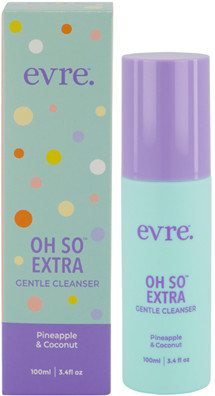 evre Oh So Extra Pineapple & Coconut Face Cleanser is a gentle cream cleanser ideal for sensitive or dry skin, used as the first step in your daily routine.