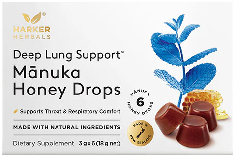 Harker Herbals Deep Lung Support Manuka Honey Drops 6