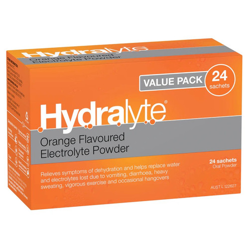 Provides electrolytes as a convenient powder sachets, for adding to water to help to restore fluid balance in the body