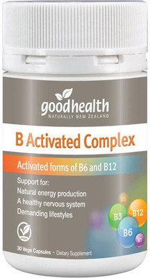 Goodhealth B Activated Complex provides a high potency formula with the active forms of B6 and B12 providing optimal energy and a healthy stress response.