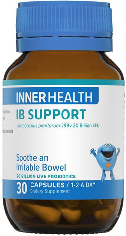 Each capsule contains Probiotic Lactobacillus plantarum (299v) - 20 billion CFU* (organisms) found to help reduce the symptoms of IBS such as bloating, pain, flatulence and constipation
