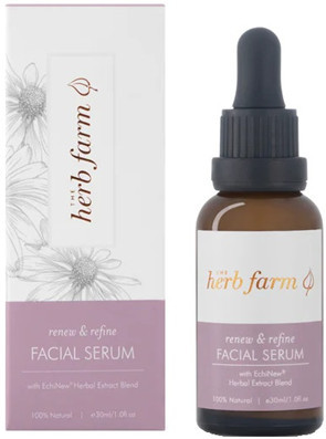 The Herb Farm Renew & Refine Facial Serum is formulated with our proprietary blend of fresh herbal extracts to supercharge your daily skincare routine for bright, toned and firm skin.