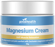Goodhealth Magnesium Cream is a topical magnesium application combined with synergistic organic oils which work together for fast acting relief from sore tired muscles, and to promote muscle relaxation, and improved blood flow