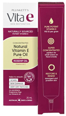Super-Concentrated Pure Vitamin E (High Potency – 910 IU/gram) Enriched with Rosehip Oil