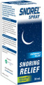 Snorel Snoring Relief Spray coats the upper respiratory tract with a thin layer of oily lubricant to reduce the vibrations that cause snoring.