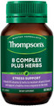 Thompson's B Complex Plus Herbs contains a comprehensive range of B vitamins alongside valuable co-factors and specific herbs to support the nervous system and the stress response.