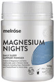 Melrose Magnesium Nights Daily Sleep Support is a synergistic blend of bioavailable organic magnesium salts combined with herbs such as Hops, Chamomile and Passionflower, traditionally used in Western Herbal Medicine to reduce symptoms of mental overactivity and induce sleep.