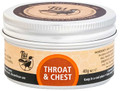 Tui Balms Throat & Chest Balm is formulated to help with decongestion associated with coughs and colds, made with a combination of essential oils which work to help clear nasal, sinus and chest congestion, in a natural base of Olive Oil and Beeswax.