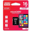 GOODRAM MICRO SD CLASS-10 16GB SD10-16