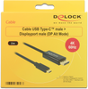 DP-TypeC DeLock DisplayPort 1.2 > USB-C (ST-ST) 2m Cable 4K 85256