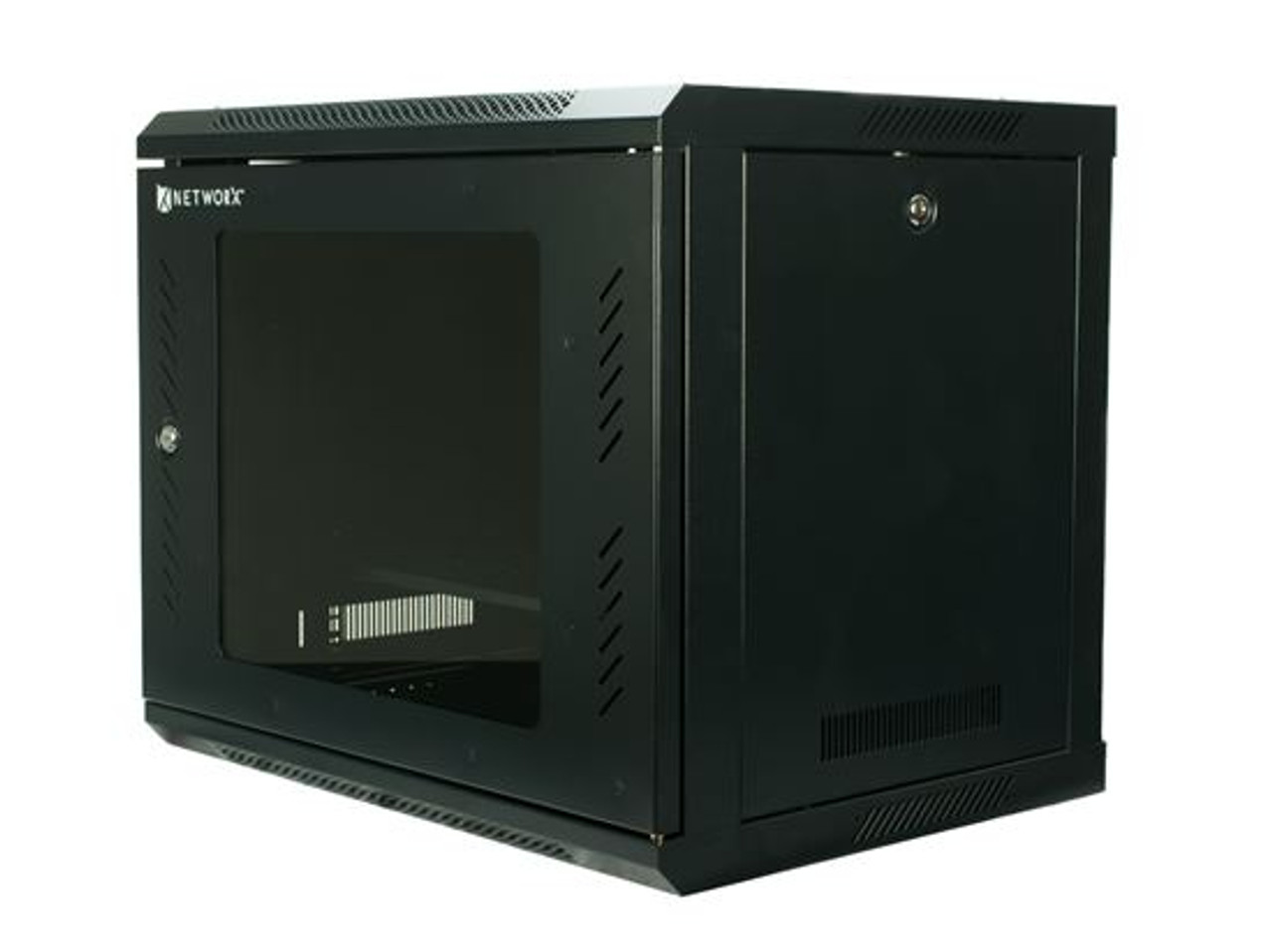 LANDE CABINET WALL MOUNTED. 7U 19 EUROBOX W=540MM D=600MM. BLACK LND-WNR-7L