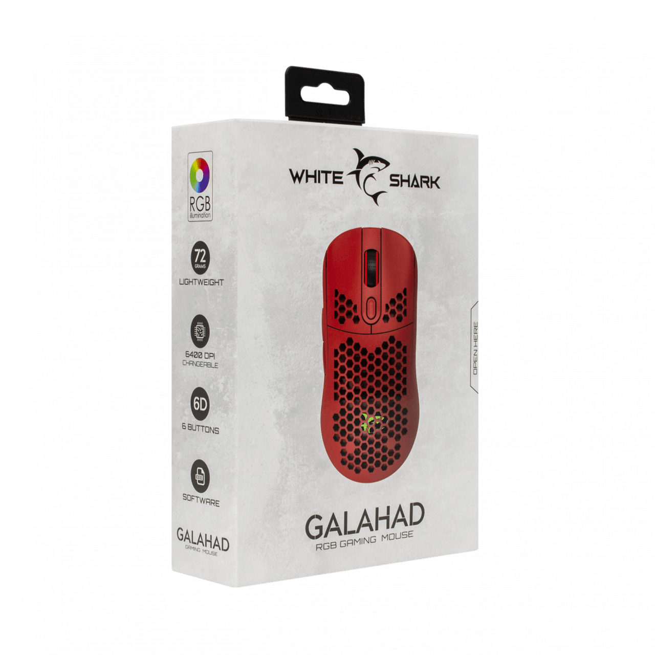 White Shark MOUSE GM-5007 GALAHAD / 6.400 DPI - Red