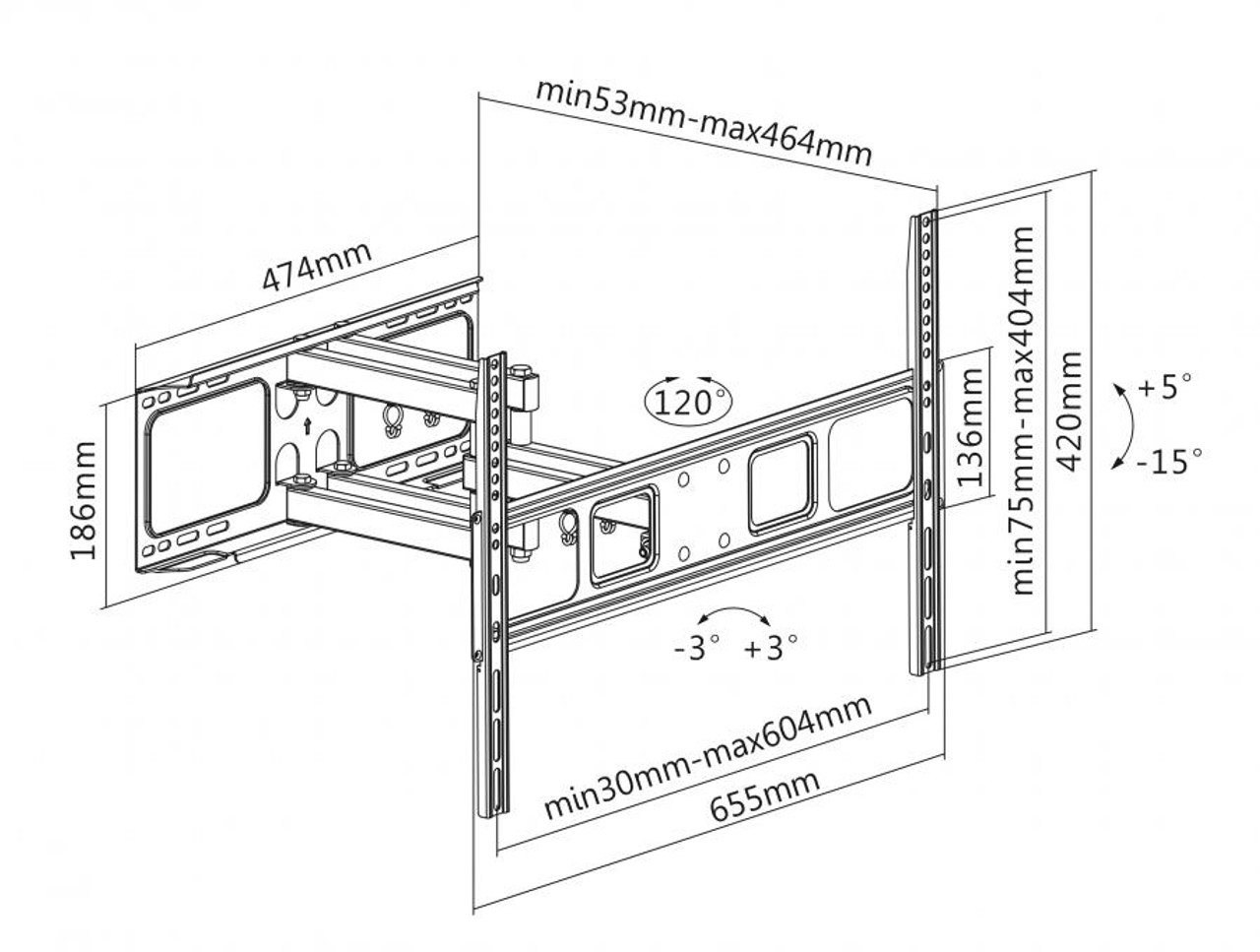 Mount SBOX PLB-3646 (37-80"/40kg/600x400)