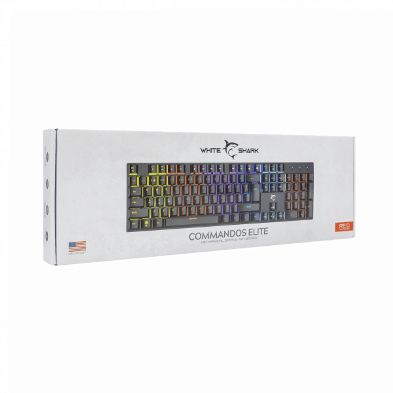 White Shark Keyboard GK-2107 COMMANDOS ELITE - Mehanicka / US - RED SW