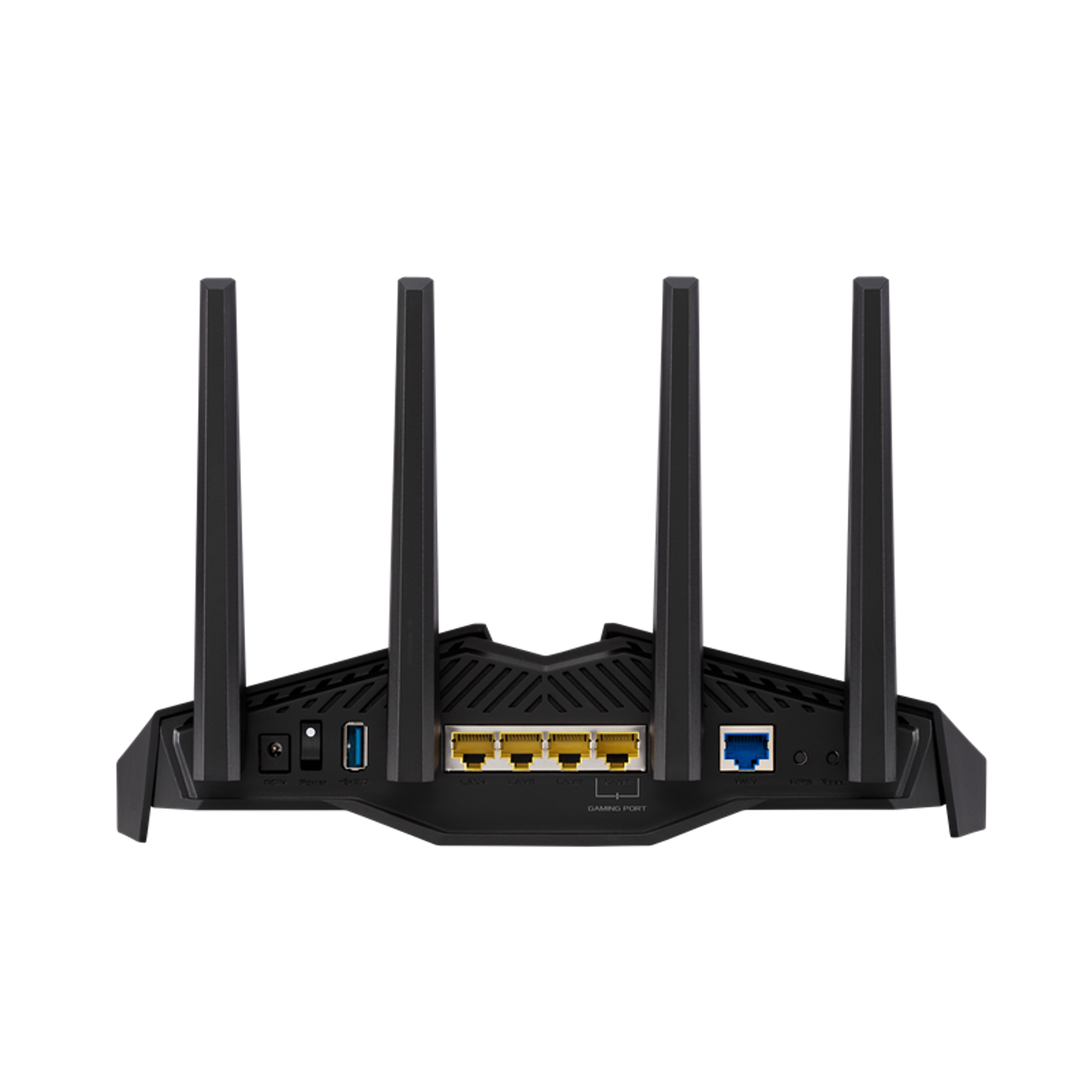 Asus AX5400 Dual Band WiFi 6 Gaming Router 5400Mbps Game Mode AURA RGB Internet Security Mesh WiFi Gigabit Port VPN 90IG07W0-MO3B10