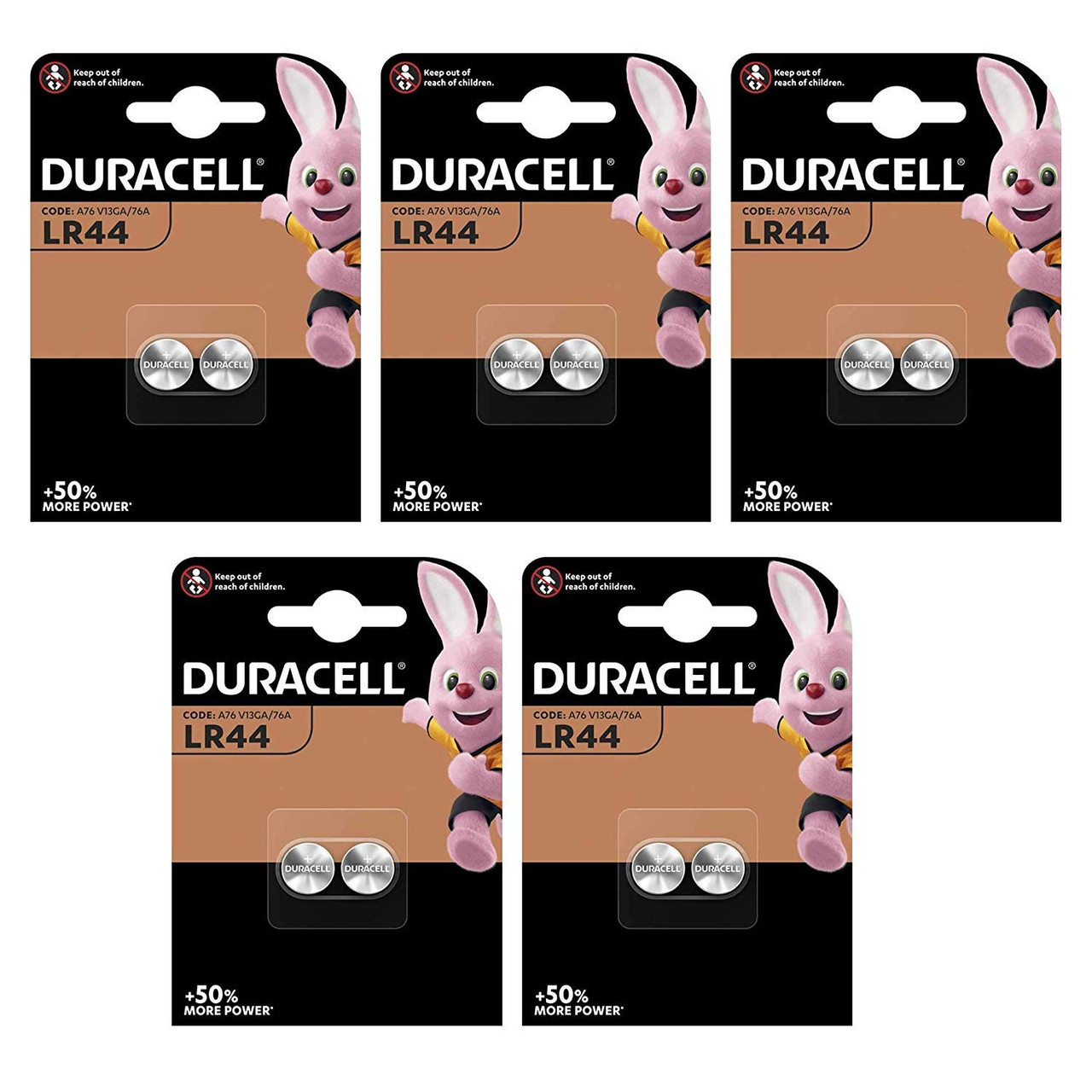 Duracell LR 44 1.5v x 2 COIN