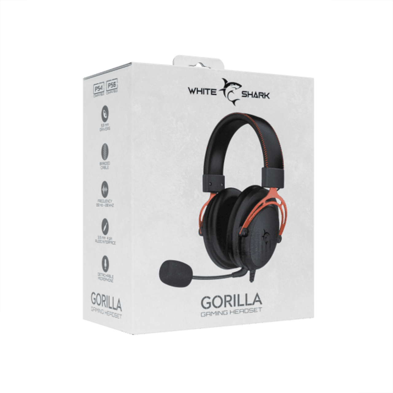 White Shark HEADSET GH-2341 GORILLA Black/Red