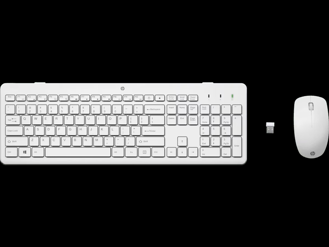 HP Keyboard & Mouse Wireless 230 White 3L1F0AA