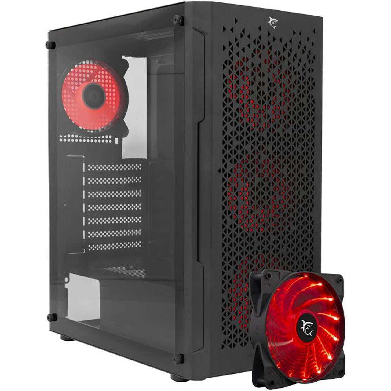 White Shark PC CASE GCC-2302 BULLET BLACK + 4 Fan IMPULSE