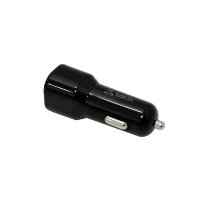 USB CAR CHARGER SBOX CC-038 / 2 OUTPUTS - 38 W Black