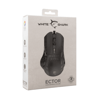 White Shark MOUSE GM-5016 ECTOR Black / 12.000 DPI ECTOR-B
