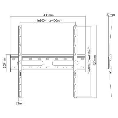 MOUNT SBOX PLB-2544F-2 (32-55"/45kg/400x400)