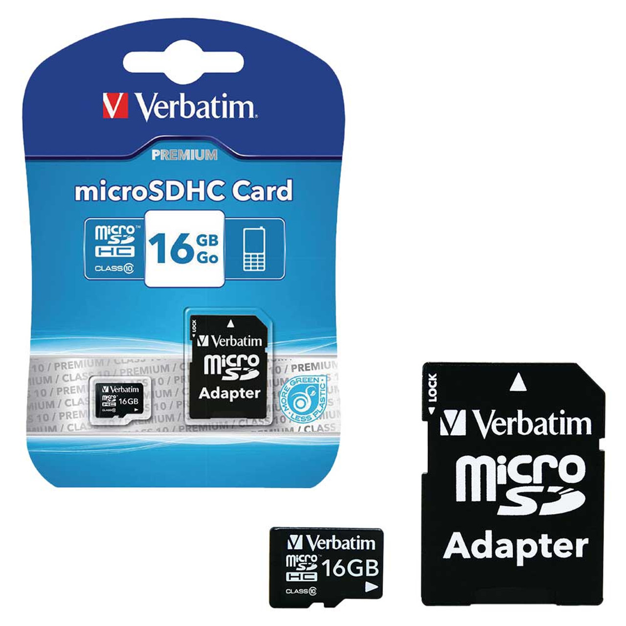 Verbatim Micro SDHC Card 16GB Class 10 incl. adapter