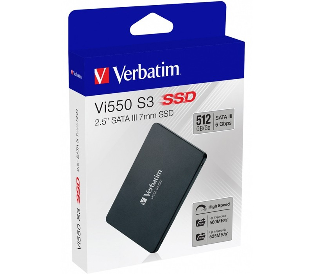 Verbatim SSD 512GB2.5" SATA III 560MB/s Read 535MB/s Write 49352